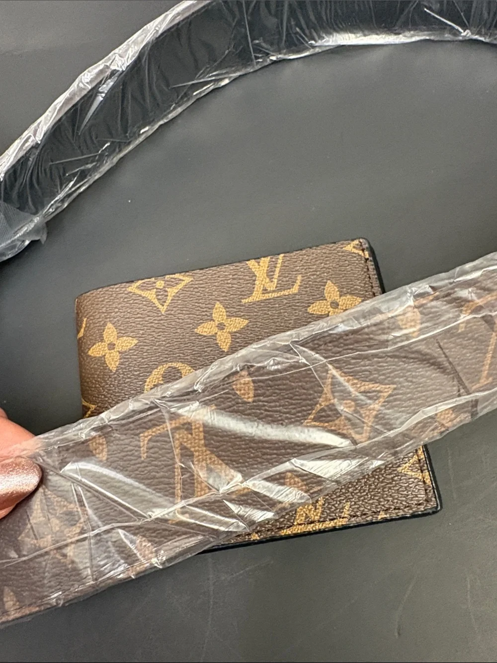 Luxury inspired Brown Monogram Men's Wallet and belt